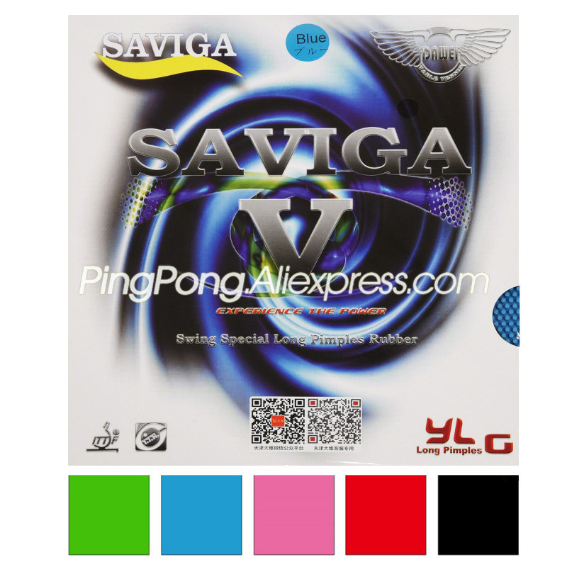 Table Tennis Forehand Rubber - Colorful DAWEI SAVIGA V Pips-long Table